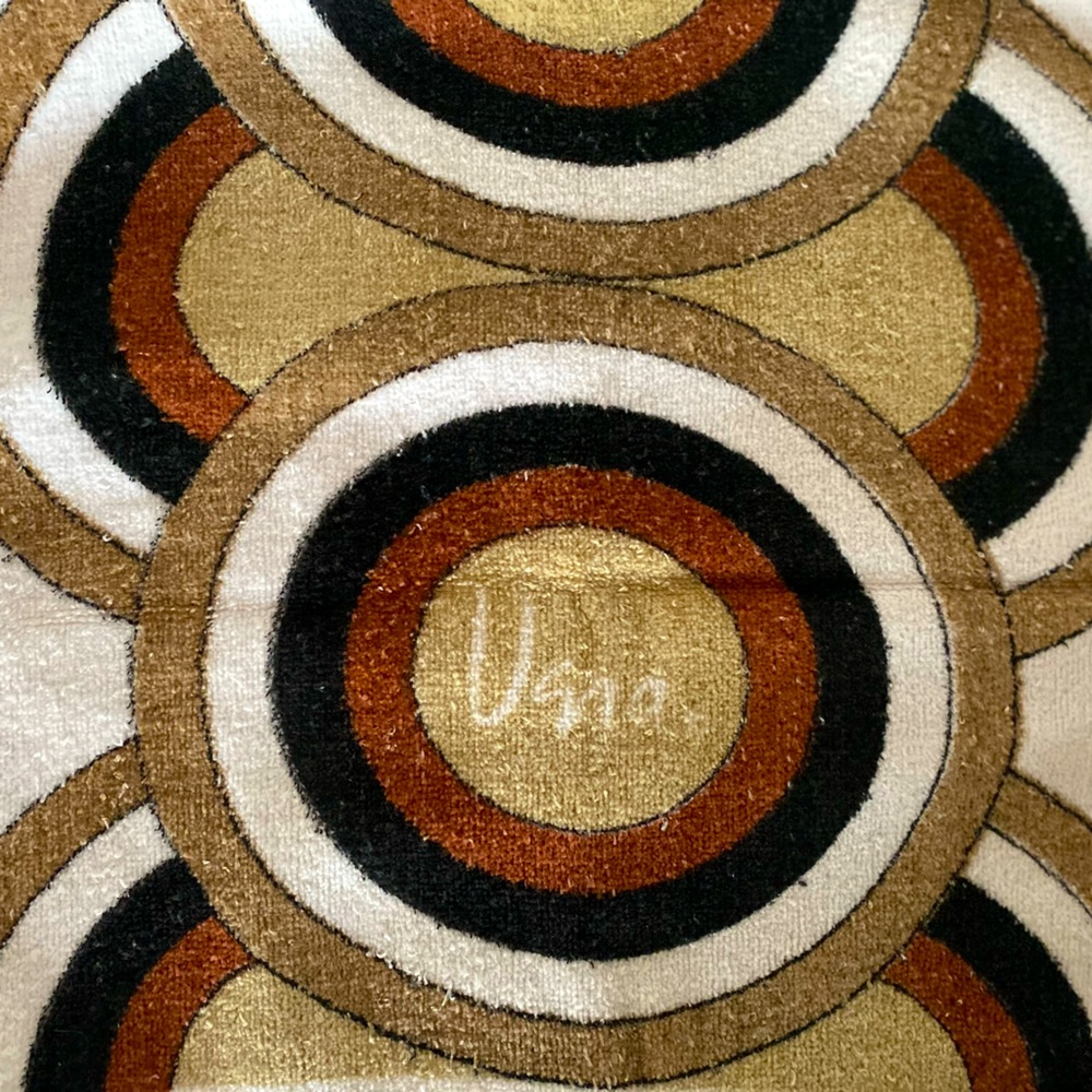 SOLD!! NEW OLD STOCK! Vera Neumann Hand Towels Panton Atomic Space Age Op Art